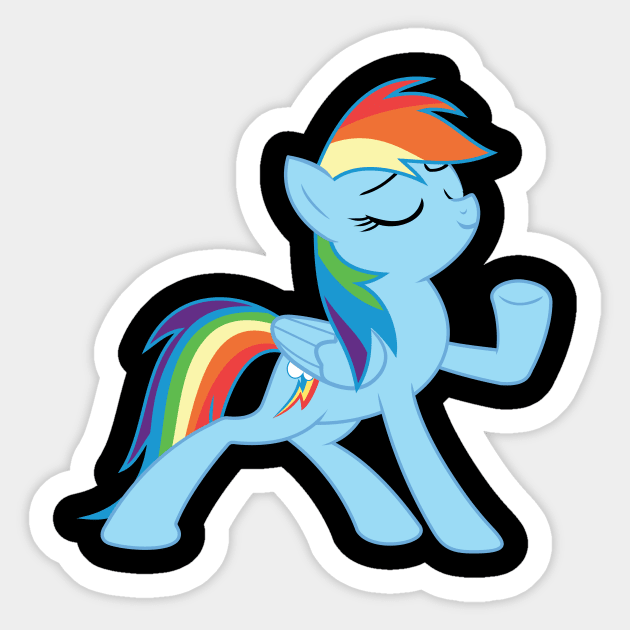 Rainbow Dash Strikes A Pose Sticker by Wissle